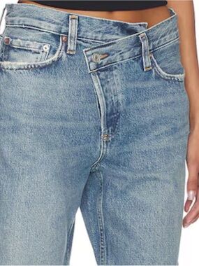 AGOLDE Light Blue High-Rise Straight Jeans